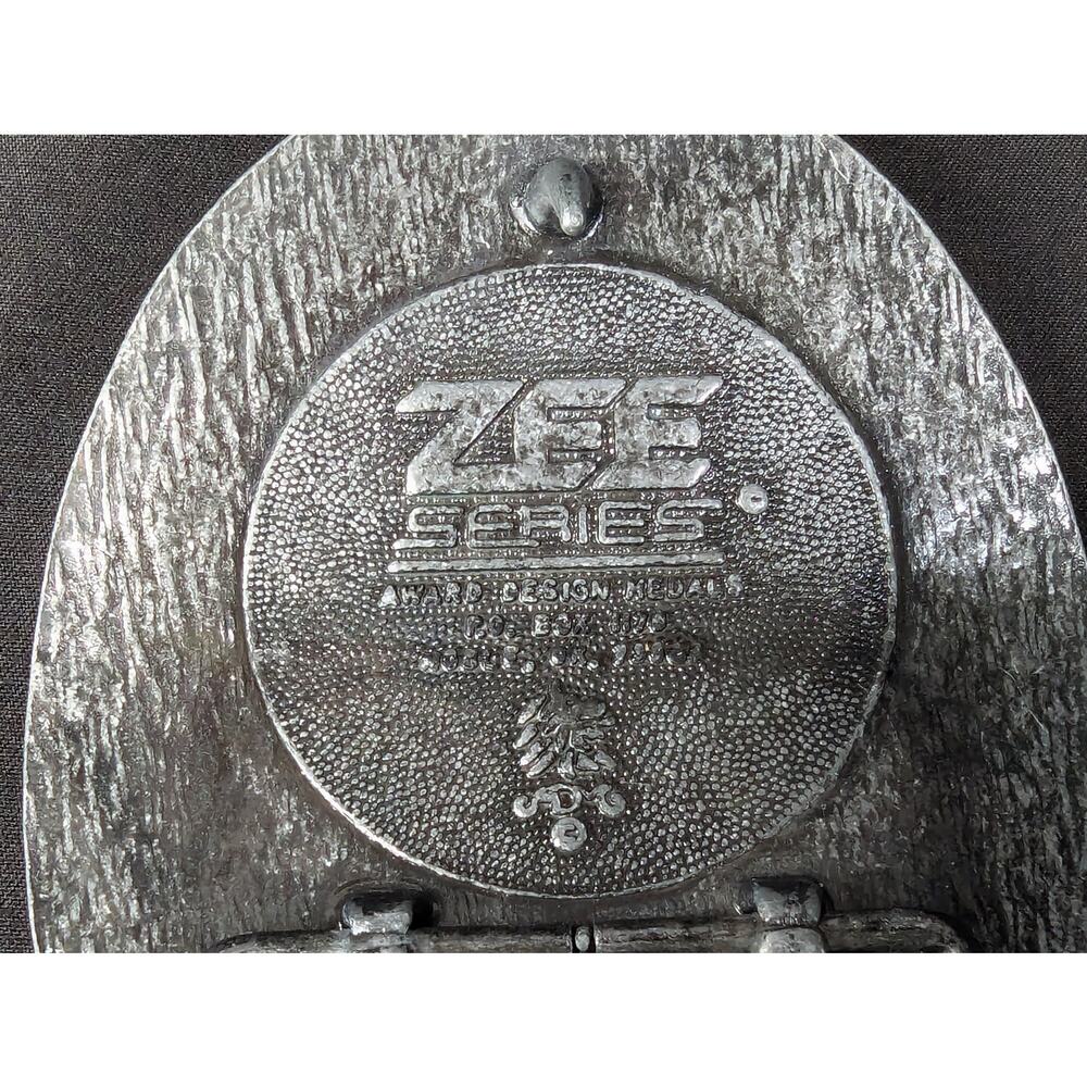 Vintage Award Design Medals Zee Series Western Cowboy Longhorn Belt Buckle Metal - Picture 4 of 9
